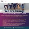 AK & Partners hiring Associate lawyers for General Corporate, Regulatory and Fintech practice with 1 year PQE in corporate advisory, M&A and transactions