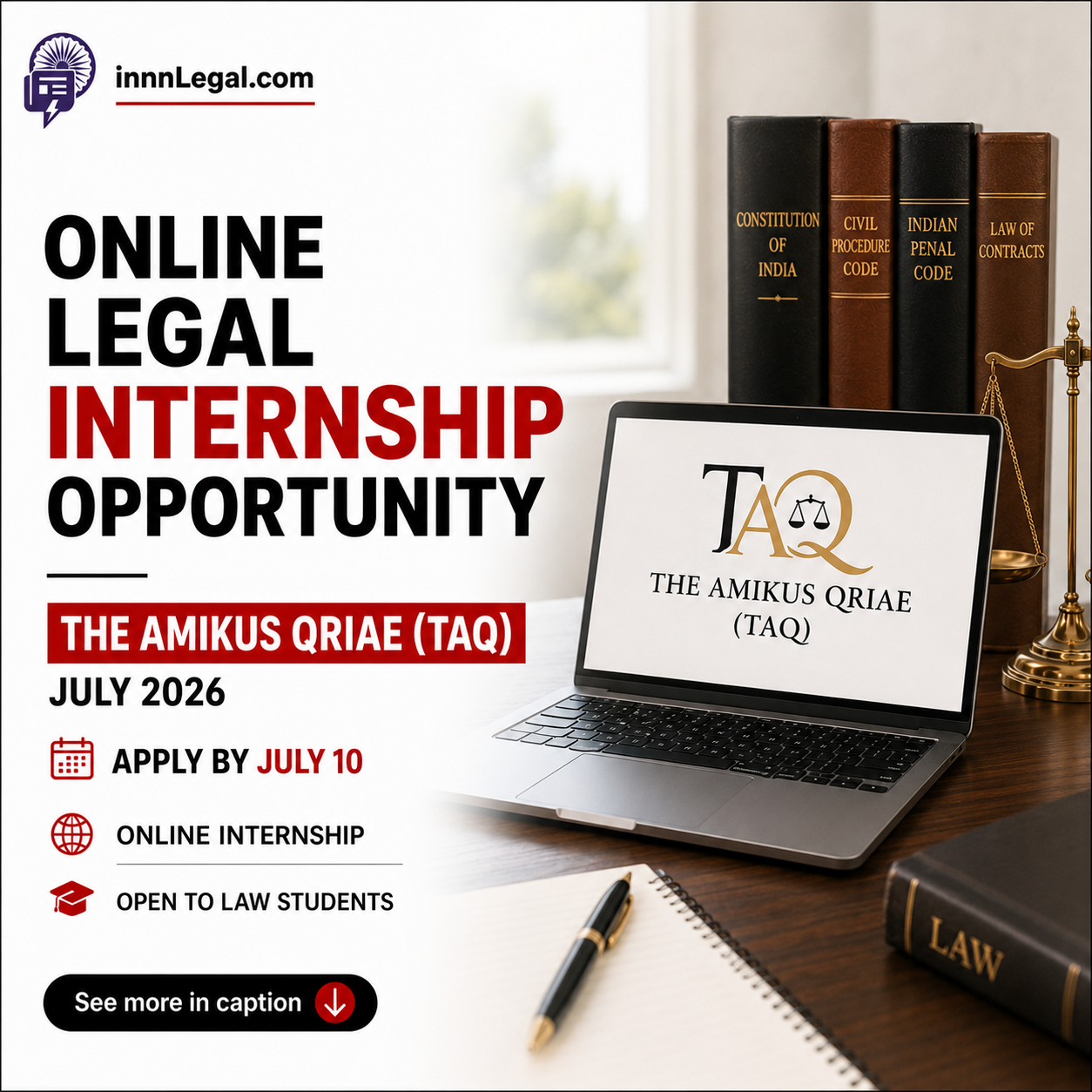 Online Legal Internship opportunity for july