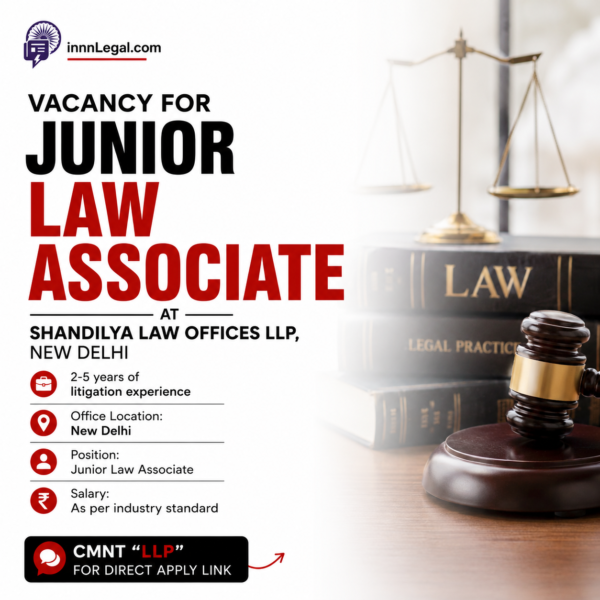 Vacancy for Junior Law Associate at Shandilya Law Offices LLP, New Delhi