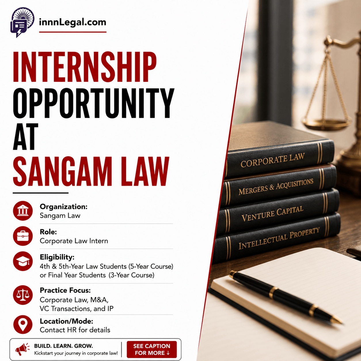 Legal internship opportunities for 4and 5th year law students in Chennai as well as online
