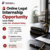 Online Legal Internship Opportunity June 2026 under Adv. Shashank Reddy