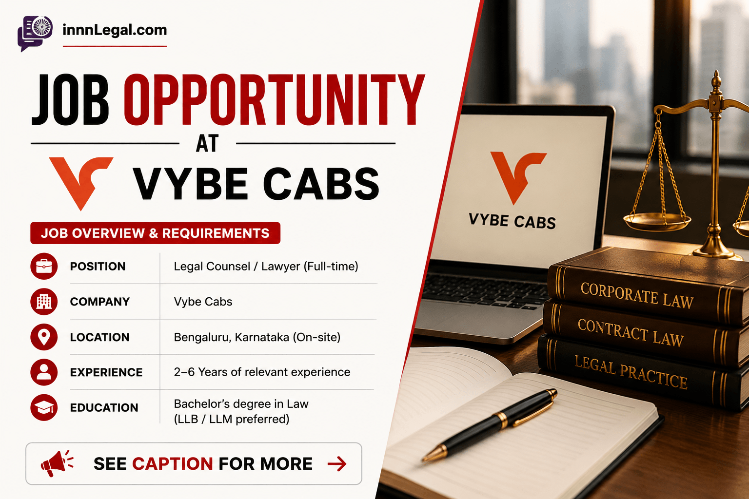 VYBE cabs hiring (Legal)for Bengalru office