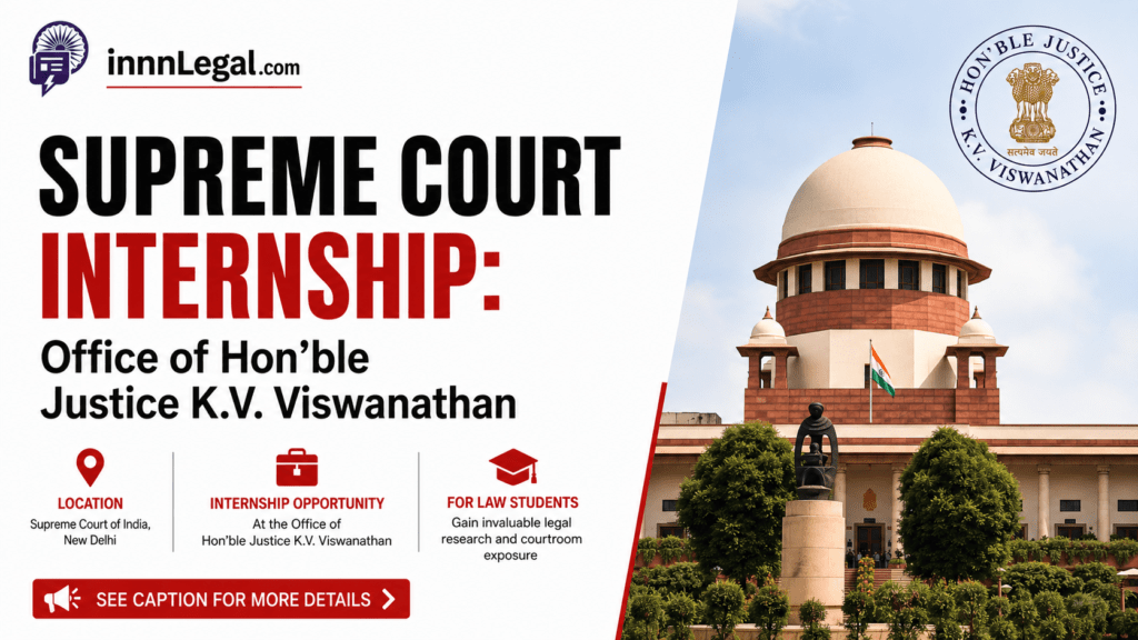 Supreme court official internship notification