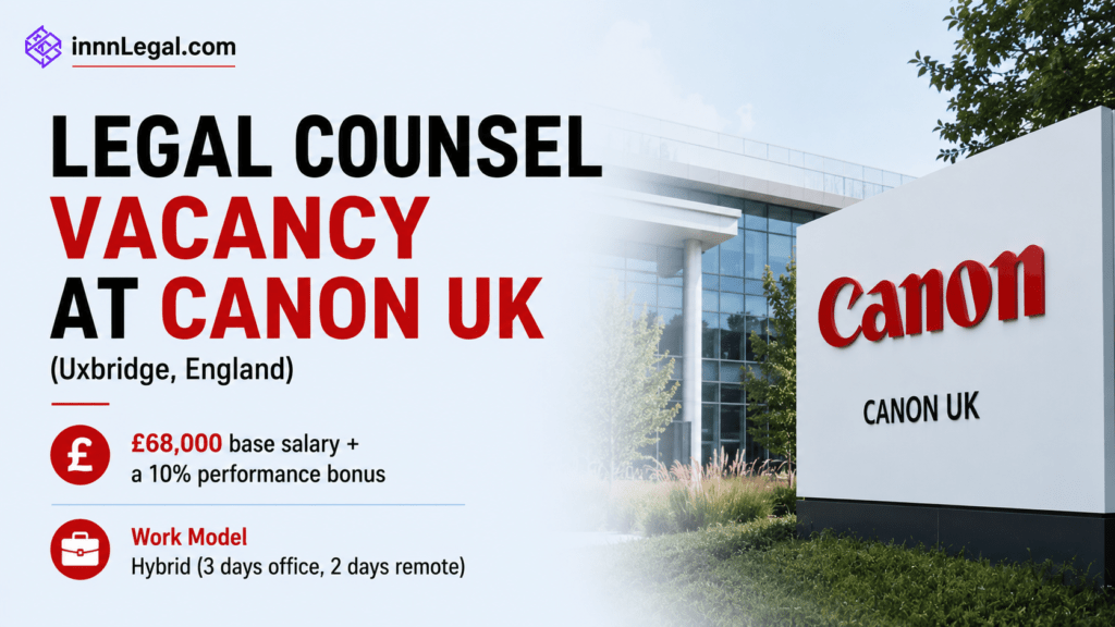 Legal Counsel vacancy at CANON UK