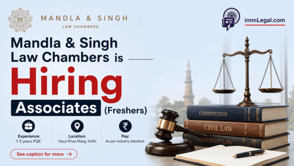 Mandla and singh is hiring fresh legal associate at its new delhi office