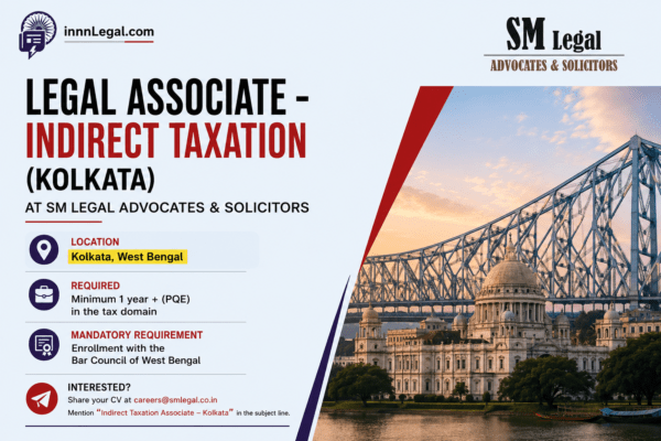 Junior legal associate vacancy at Kolkata