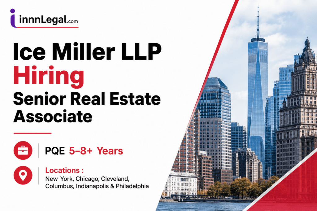 Ice Miller hiring Real Estate Associate at multiple location in US