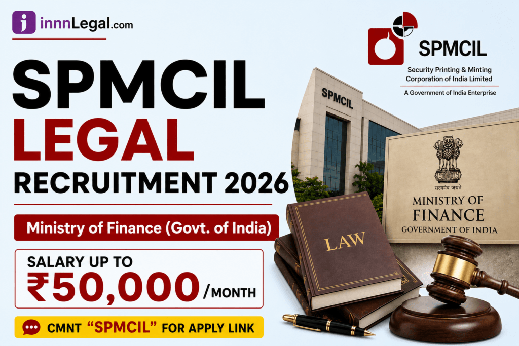 Government of India legal Recruitment programe at SPMICL