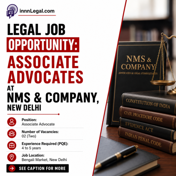 Legal Associate vacancy in New Delhi