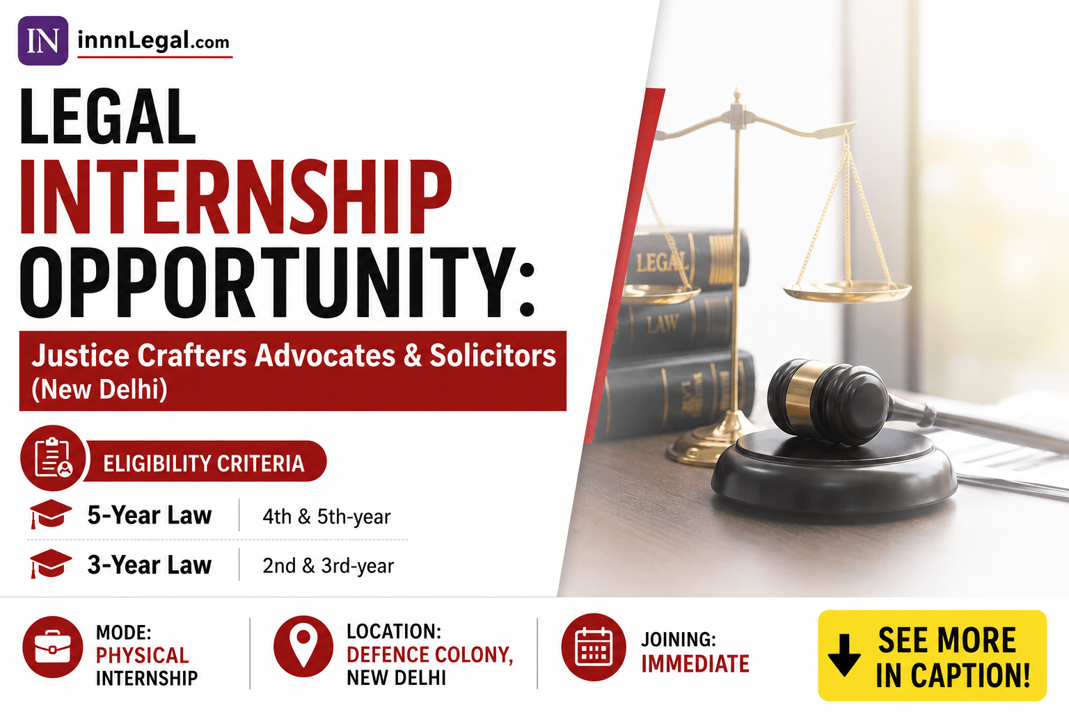 Legal internship new delhi for law students