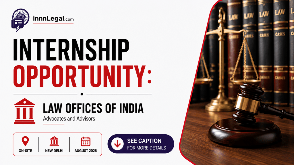 Legal internship opportunity at new delhi