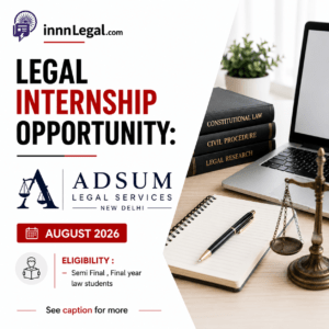 Legal internship opportunity at new delhi