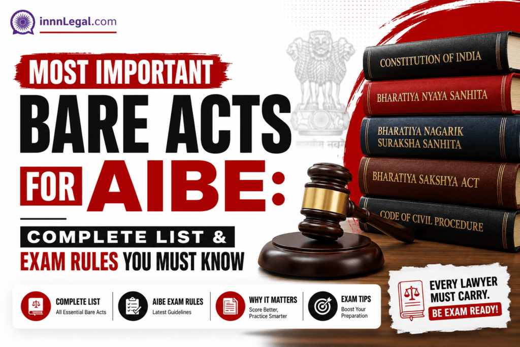 Essential bare acts to be carried for AIBE exams