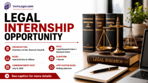 Legal Internship opportunity for july