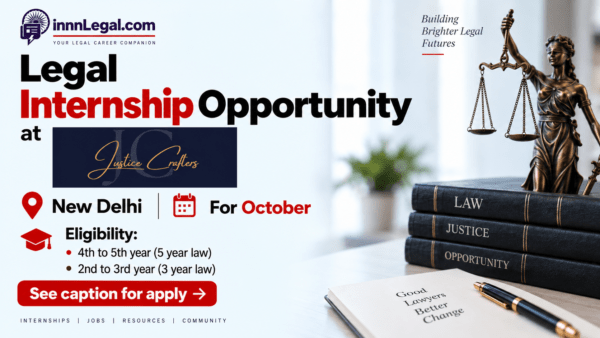 Legal internship opportunity at new delhi justice crafter