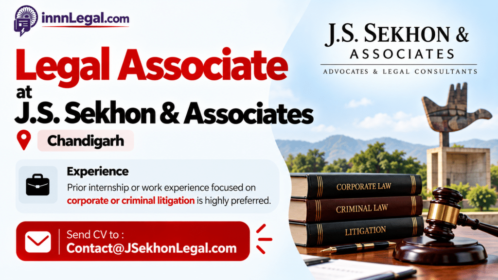 Associte hiring at JS SEIKHON ASSOCIATION, Chandigarh