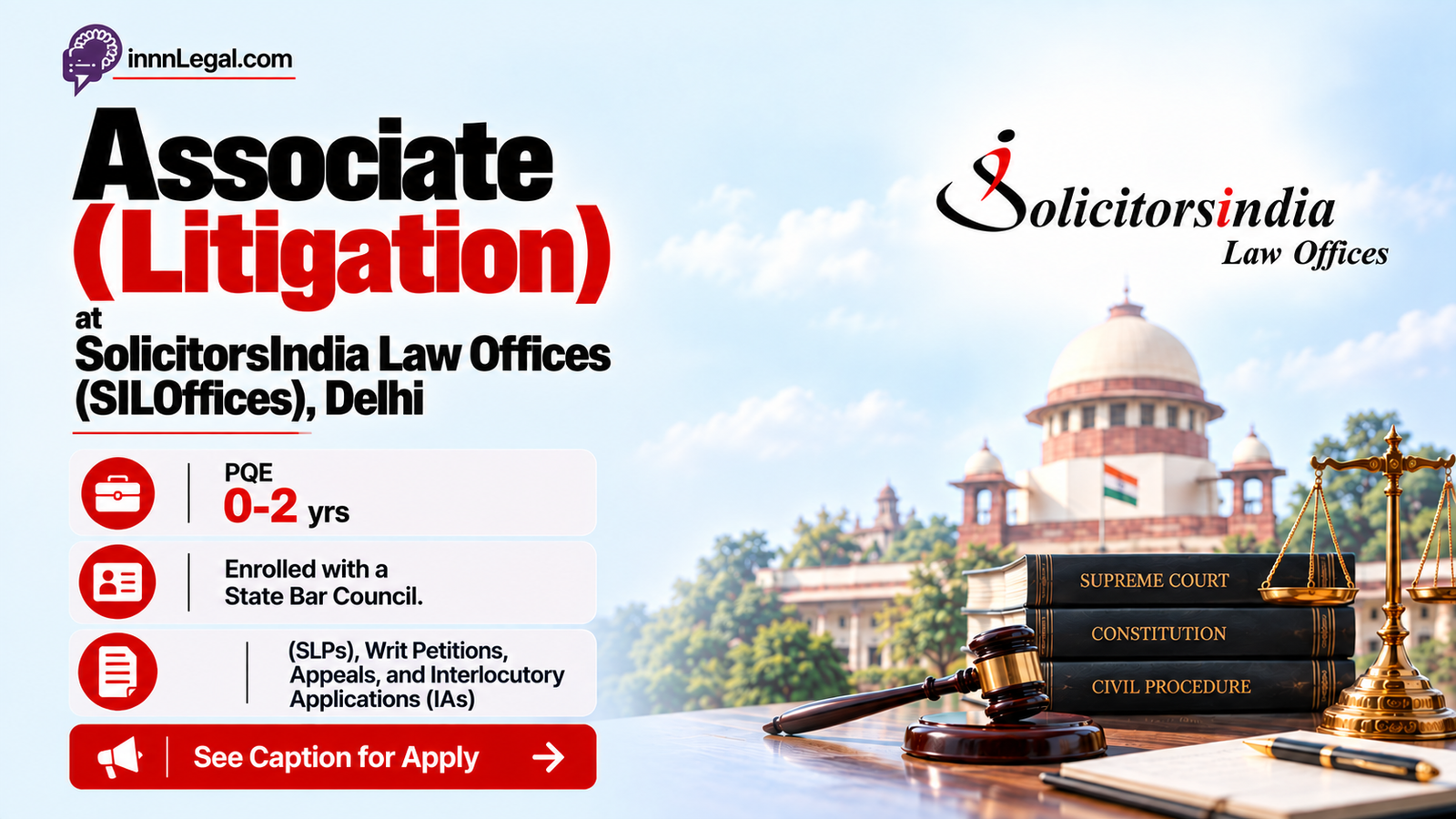 associte in litigation hirin new delhi