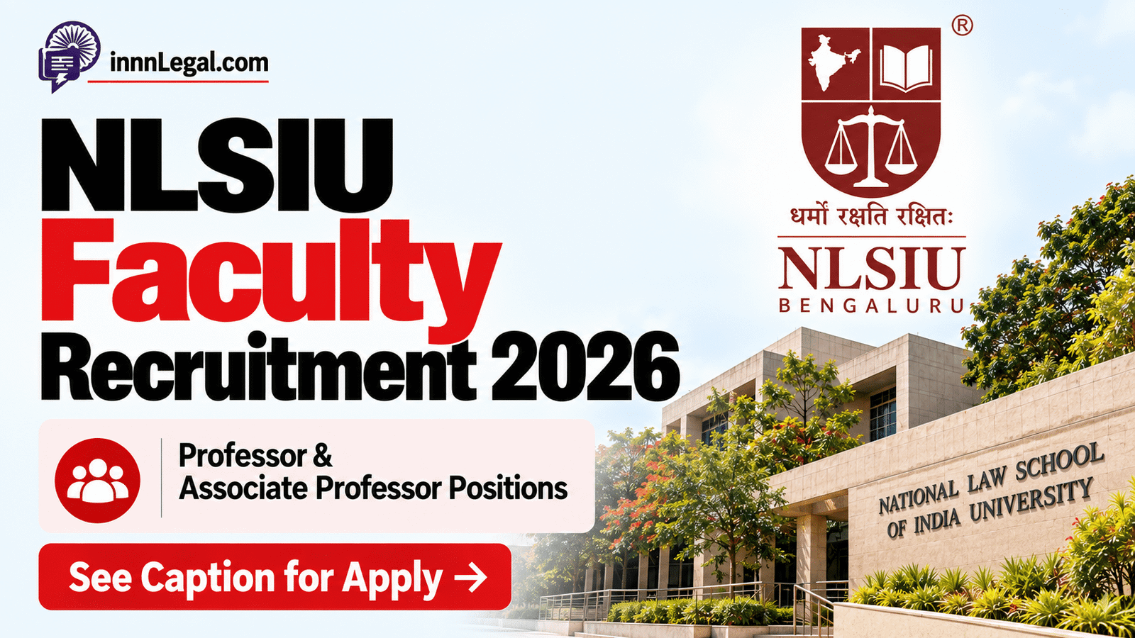 NLSUI Faculty Recruitment