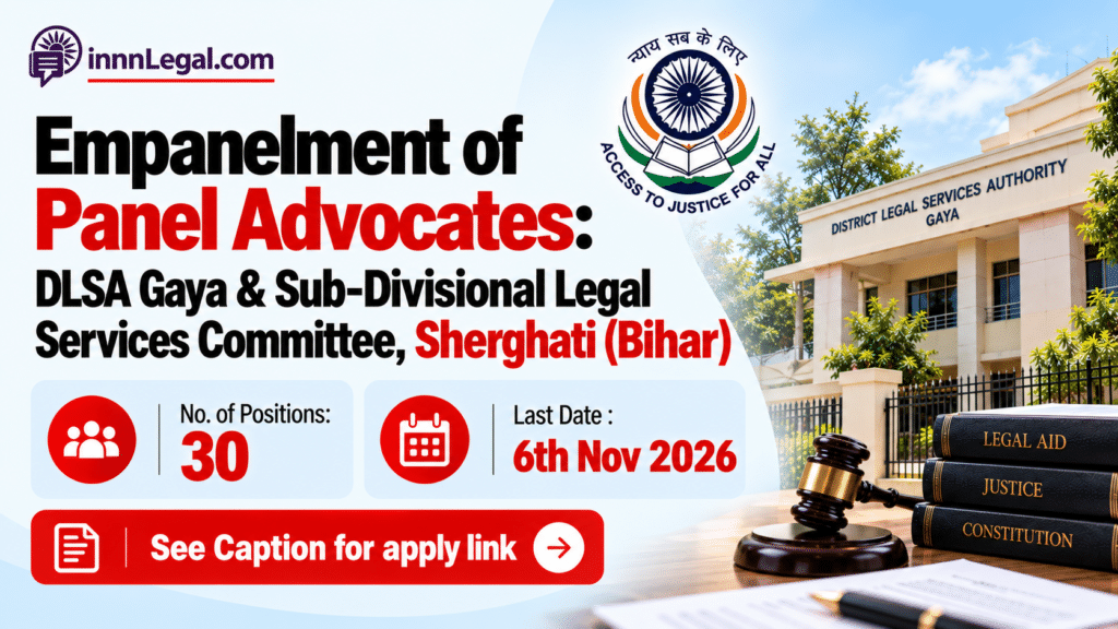Gov Advocate vacancy at Gaya