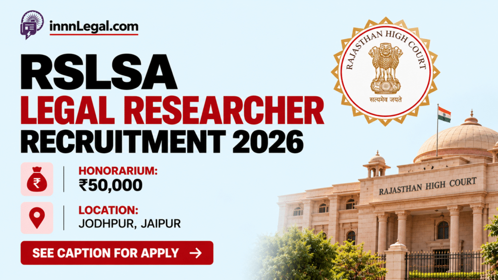 RLSA legal researcher hiring at jodhpur/jaipur