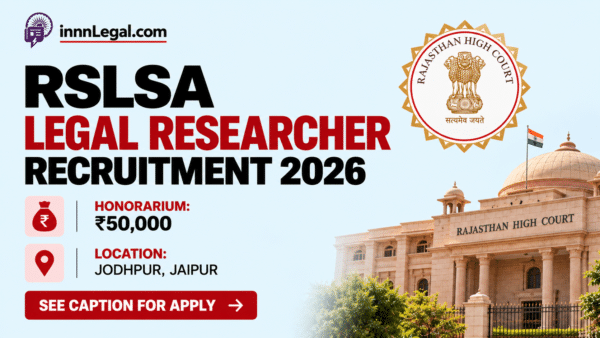 RLSA legal researcher hiring at jodhpur/jaipur