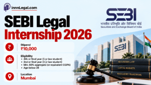 SEBI legal internship opportunity for law students